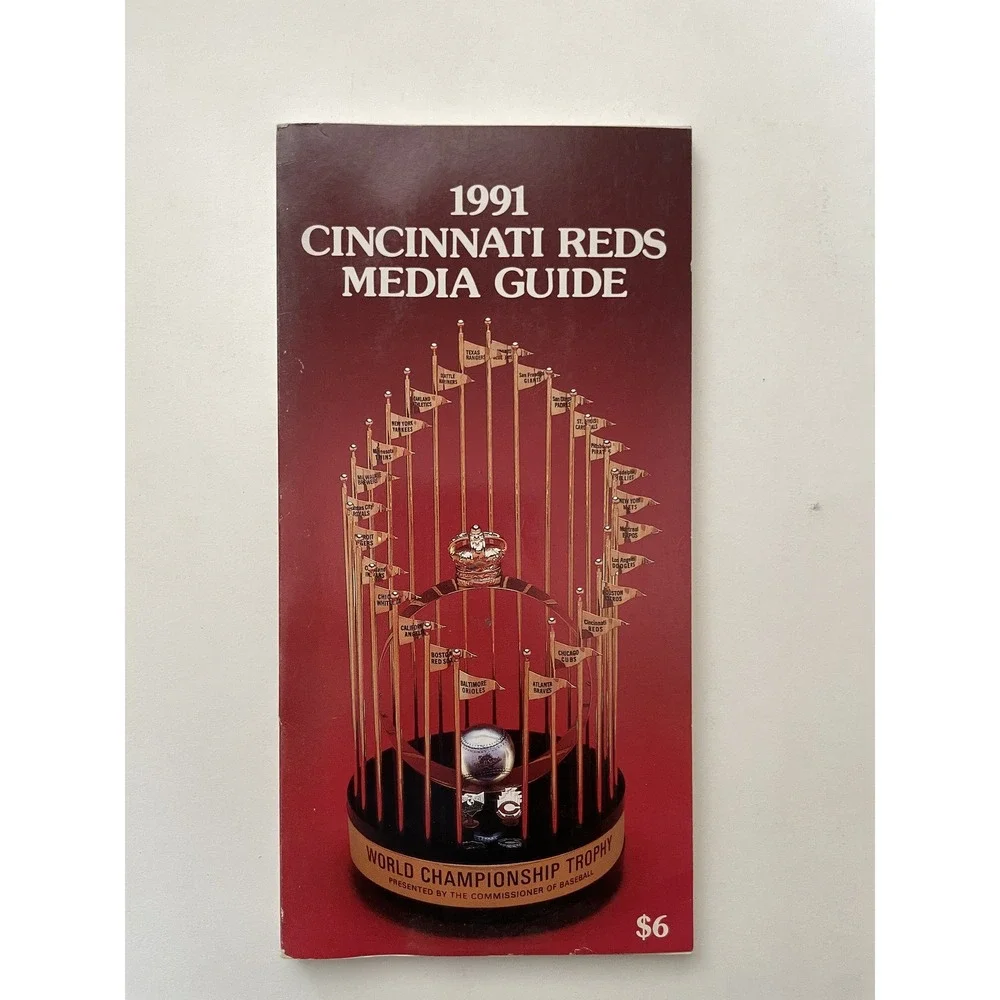 1991 Cincinnati Reds MLB Baseball Media Guide World Series Champions‎ Vintage VG